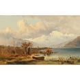 thumbnail image 3 of Emil Barbarini 18x13 Black Modern Framed Museum Art Print Titled - Der Haider See (Sudtirol, Valentine's Day Lake), 3 of 5