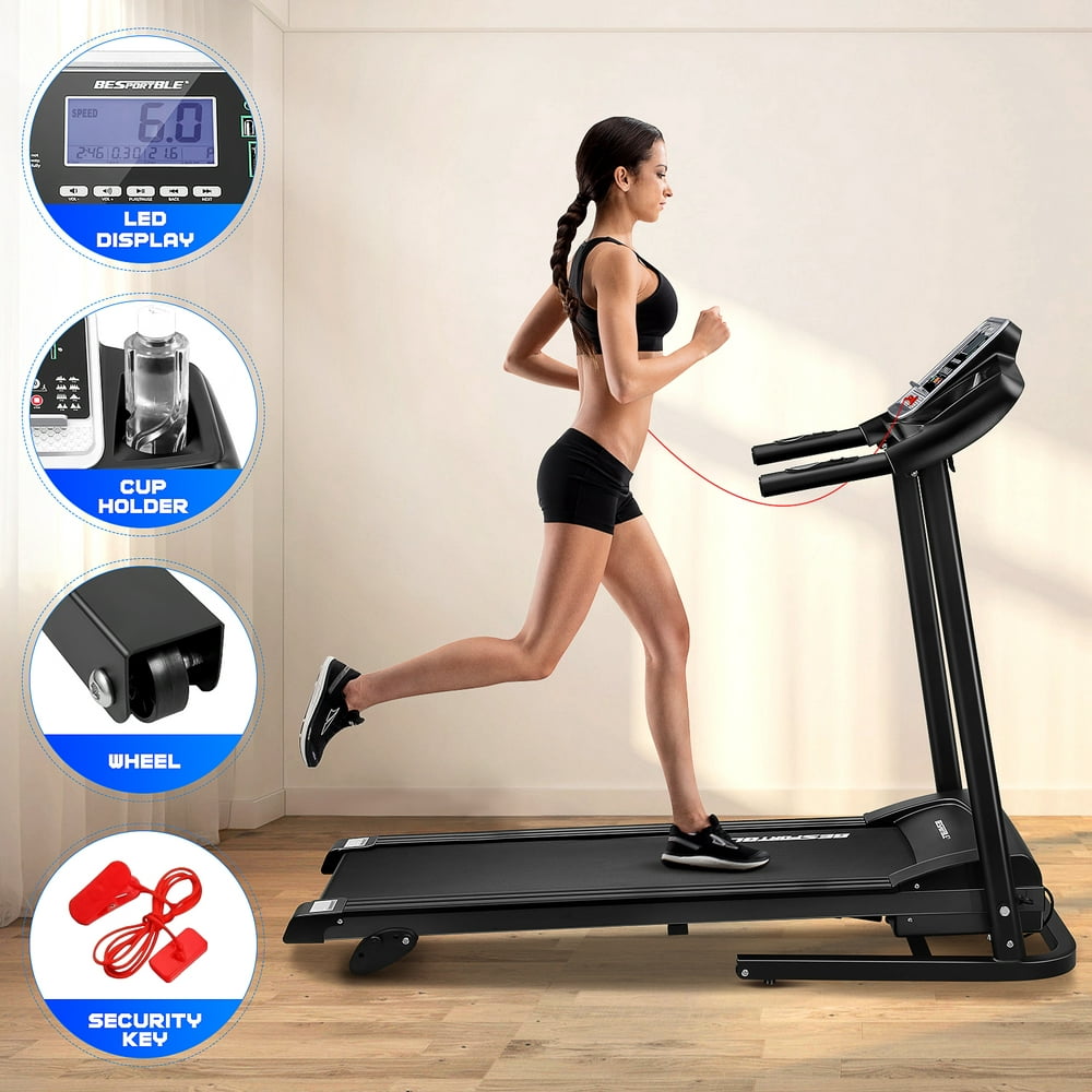 Folding Treadmill for Home Jogging/Walking with Incline Portable Space Saving Fitness Running