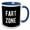 Blue/White, variant on 3drose, Fart Zone. Bold White Lettering on a Black Background., 11oz Two-tone Black Mug
