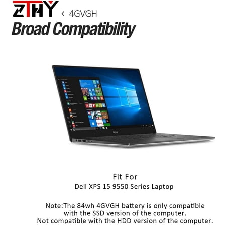 Zthy 84wh 4gvgh Laptop Battery Compatible With Dell Xps 15 9550 P56f P56f001 Dell Precision 5510 Mobile Workstation Walmart Canada