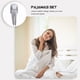 thumbnail image 3 of GOOHOCHY Pijama de invierno de franela con diseño de búho para mujer, manga larga, talla L (gris), 3 of 8