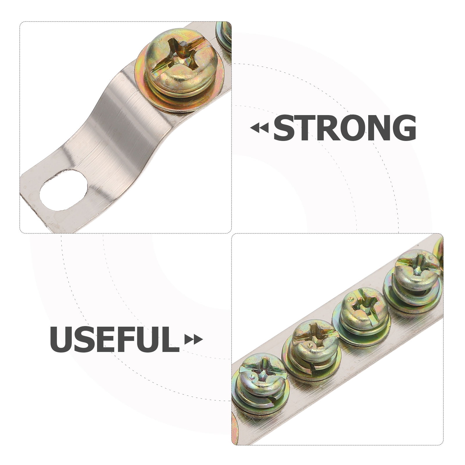 ETHZZLE 4Pcs Space Efficient Copper Neutral Bar Terminal Block for Electrical Panel Wiring