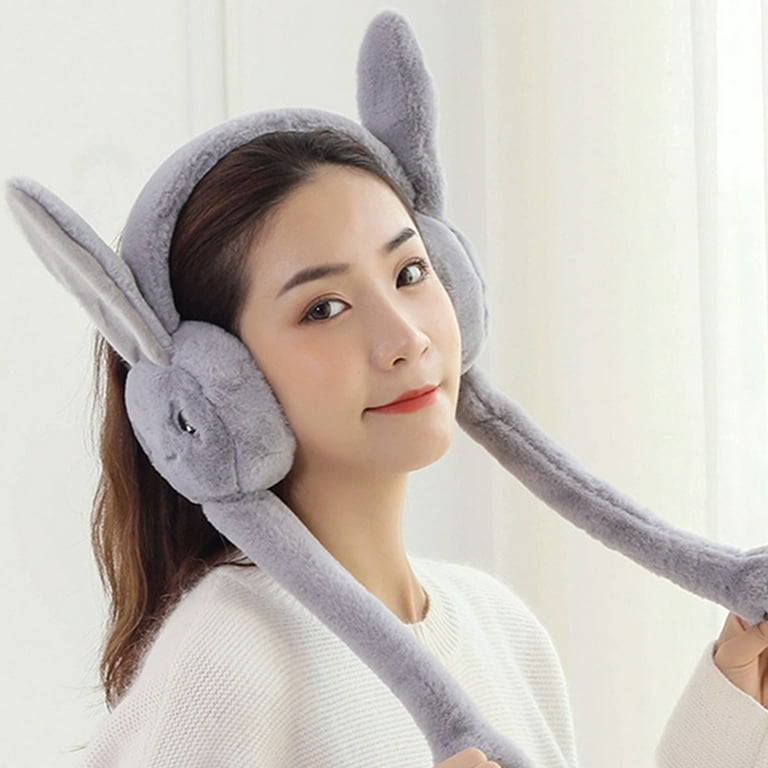 Dengjunhu Women & Girls Cute Pop Up Moving Ear Bunny, Fine Plush