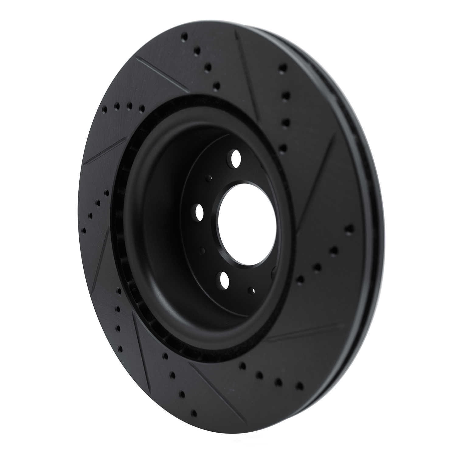 Dynamic Friction Company 633-26002L DFC Brake Rotor - Drilled And Slotted - Black