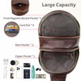 thumbnail image 3 of APHISON Small Sling Bag Fanny Packs Cell Phone Purse Vegan Leather Crossbody Bags for Women Chest Bag with Adjustable Strap - Coffee, 3 of 6