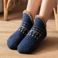 thumbnail image 5 of EnJoCho Men'S And Women'S Christmas Slippers Socks With Soft Comfortable Wool Lined Socks Warm And Fluffy Non Slip Socks In Winter Women'S Cozy Thermal Lined Socks, 5 of 6