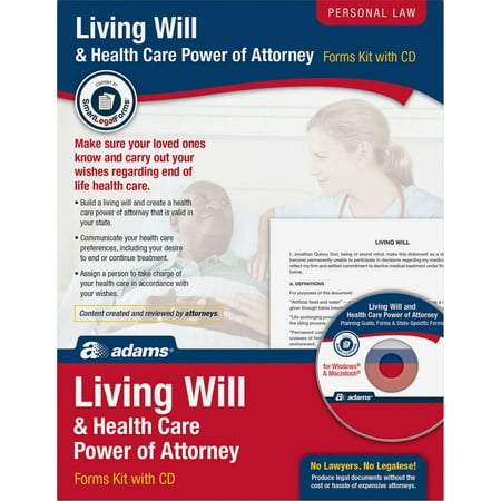 Adams, ABFK306, Living Will/Power of Attorney Forms, 1