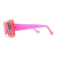 thumbnail image 3 of Mod Rectangle Minimal Pop Color Womens Sunglasses Pink Solid Black, 3 of 4