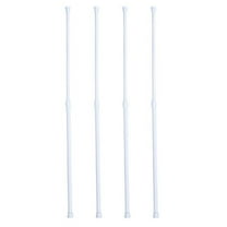 BESTOYARD Bathroom Curtain Rod Tension Support Stainless Steel 2Pcs