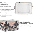 thumbnail image 2 of Coolnut Palm Trees Foldable Storage Basket for Shelves, Collapsible Sturdy Storage Bin with Handles, Canvas Storage Cube for Organizing Closet 1PCS Home Decor, 2 of 7