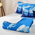 thumbnail image 4 of Homewish Labrador Retriever Animal Twin Quilt Set,Snow Mountain Pine Twin Coverlet Set,Blue,2-Piece, 4 of 7