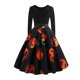 thumbnail image 4 of Vestido De Columpio De Fiesta Con Lazo Y Estampado De Calabaza De Halloween Vintage Para Mujer (Naranja M) Tmvgtek Mujer, 4 of 9