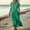 Green, variant on Yteetum Summer Dresses for Women Cotton and Linen Midi Dress Ladies Casual Solid Color Short Sleeve V-Neck Beach Vacation Dress Skirt