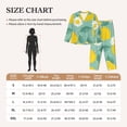 thumbnail image 4 of Fuzoiu Lemons Chamomile Flowers And Leaves Print Women's Long-Sleeved Pajama,Lounge Button Down Nightwear,Womens Notch Collar Pajama Set-XX-Large, 4 of 7