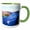 Green/White, variant on 3drose, Niagra Falls U S A, 11oz Two-tone Red Mug