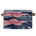 thumbnail image 2 of Flowers Leaves Fierce Fishes Square Storage Bins with Handles Collapsible Containing Box 2 Packs, 2 of 9