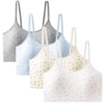 thumbnail image 2 of Girls Padded Training Bra, Lightweight Cotton Crop Cami Bras with Adjustable Straps Wireless Support Perfect for 10-16 Years Daily, 2 of 5