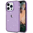 thumbnail image 4 of Compatible with iPhone 13 Pro Max Case, Clear Glitter Sparkle Soft TPU Shockproof Protective Cute Slim Thin Bling Sparkly Phone Cases Cover for Women Girls, Purple, 4 of 6