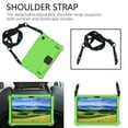 thumbnail image 3 of Kids Friendly Tablet Case for Samsung Galaxy Tab A8 10.5" SM-X200/SM-X205, Heavy Duty Wristband Shoulder Strap Crossbody Lanyard Cover with Kickstand Military Grade Anti-Drop Shockproof Case, Green, 3 of 6