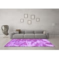 thumbnail image 3 of Ahgly Company Indoor Square Abstract Purple Modern Area Rugs, 3' Square, 3 of 4