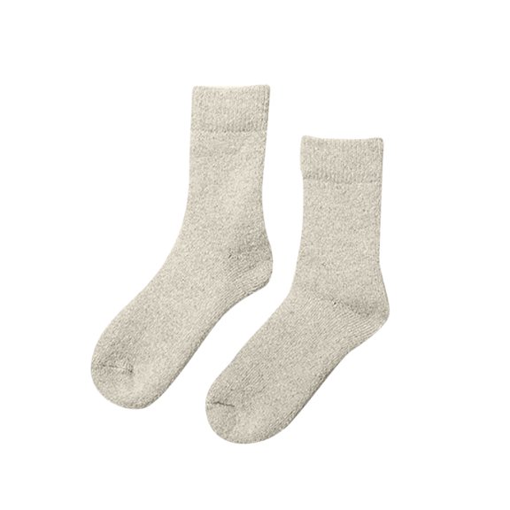 Lovskoo 2024 Womens Woolly Socks Fleece Fluffy Low Cut Winter Wool Socks Color Medium Tube Socks Thick Thread Socks Thickened Warm Socks Cute Novelty Crew Socks Beige