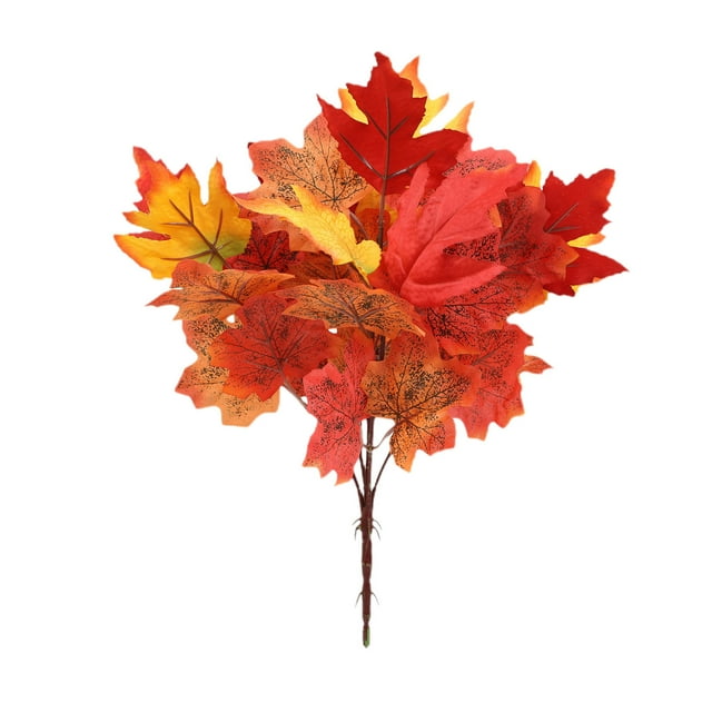 Plant Support for Indoor Plants,Branches for Decoration Simulation Red Maple Leaf Indoor Garden Courtyard Decoration Engineering Plant Landscaping Fake Branches Plastic Green Plants