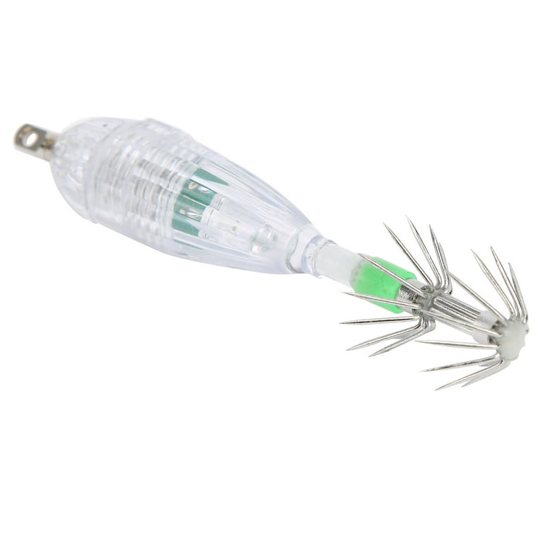 Fishing LED Lure Light Squid Shape White Light Color Bait Underwater Lure  Lamp with Hook