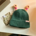 thumbnail image 4 of QQAMB Cute and Funny Knitted Beanie, Cartoon Glowing Little Monster Knit Hat with Eyes, Retractable Tentacles Beanie, 4 of 4