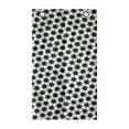 thumbnail image 1 of Geometric Hanging Pocket Organizer, Minimalist Pattern with Abstract Hexagon Shapes in Simplistic Tones Contemporary, Printed Polyester Storage Bag with Pockets, 21" x 31", Black White, 1 of 2
