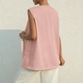 thumbnail image 5 of LISTHA 2024 Fall Long Linen Vest Blazer Y2K Fully Lined V-Neck Lightweight Fashion Casual Button Jackets Tops with Pockets Pink 2XL, 5 of 9
