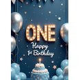 thumbnail image 3 of Colorful Theme Birthday Party Banner Decorative Design Happy 1st Birthday Balloon Decoration for Birthday Party Kids Celebration Indoor Decoration, 3 of 7