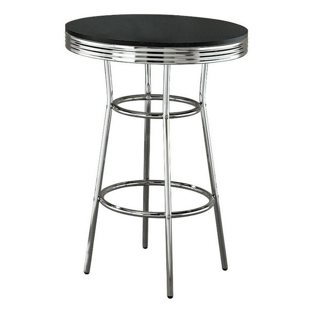 Coaster Table de Bar CO-, Noir/chrome