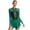 Dark Green, variant on iiniim Women's Figure Ice Skating Dress Shiny Rhinestones Ballet Roller Skating Lyrical Dancewear Blue L