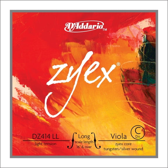 D'Addario Zyex Series Viola C String 16  Long Scale Light
