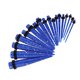 thumbnail image 1 of 18 Piezas Punk Rock Acrílico Brillo Cono Ensanchador Piercings Corporales Tragus - Azul oscuro Sunnimix Kit de tapones para los oídos rectos, 1 of 8