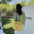 thumbnail image 1 of Yellow transparent jelly bag large capacity bag new trendy hand-held tote bag versatile shoulder messenger bag, 1 of 1