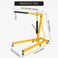 thumbnail image 5 of GARVEE 2 Ton(4400lbs) Folding Hydraulic Engine Hoist,Heavy Duty Carbon Steel Engine Lifting Hoist,Yellow, 5 of 8