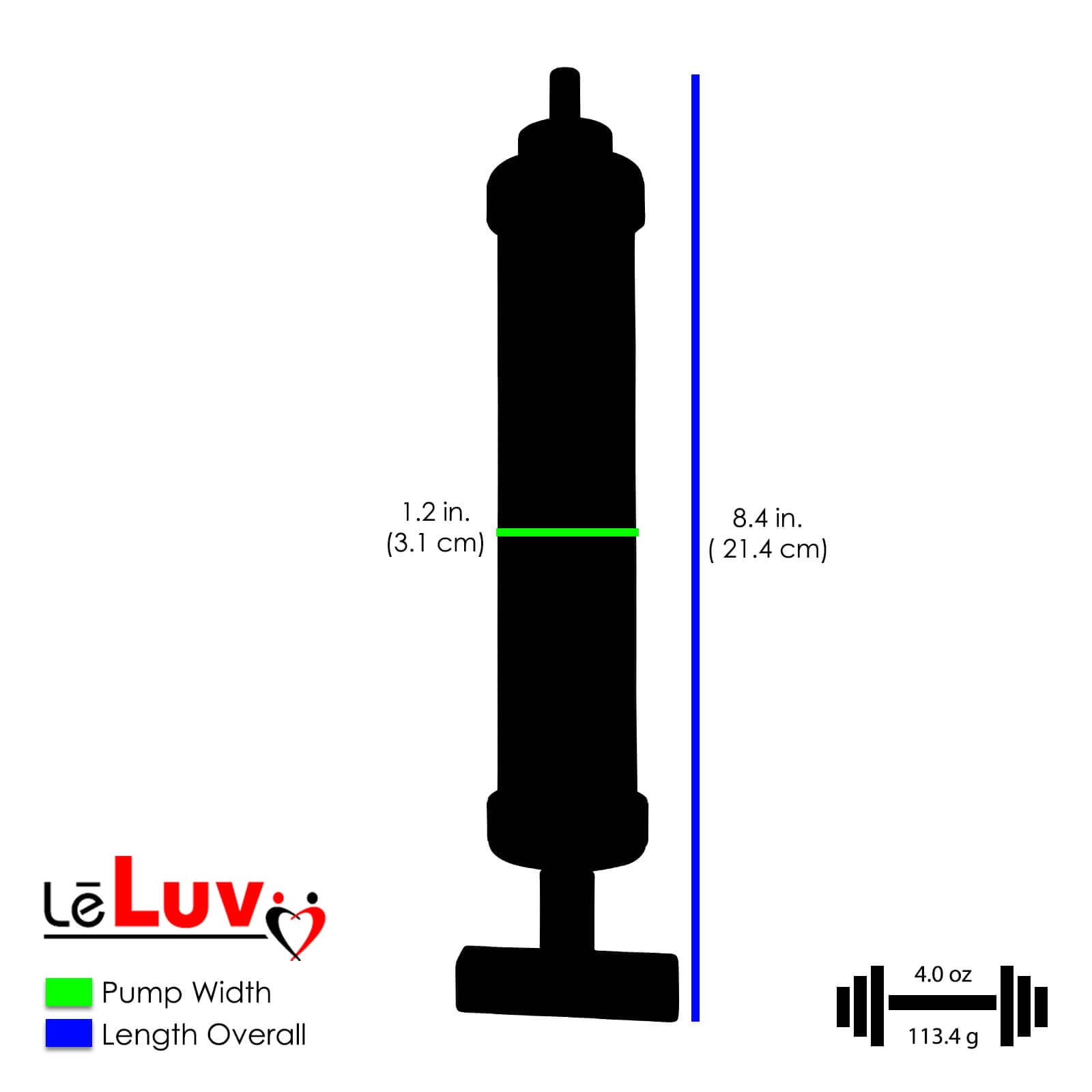 Vacuum Pump AERO Blue Aluminum with Quick-Release Valve