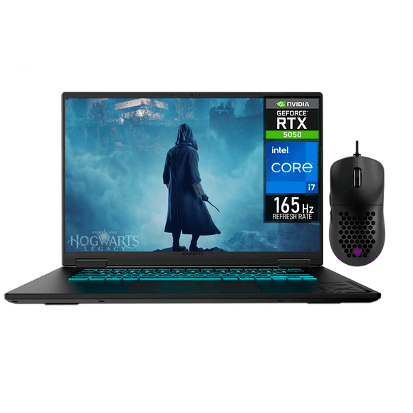 Laptop Gamer GIGABYTE A16 GeForce RTX 5050 8GB Core i7 13620H 32GB DDR5 512GB SSD 16" IPS FHD 165Hz Teclado Español Mouse DXT