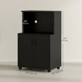 thumbnail image 3 of HOMCOM Chariot Micro-Ondes sur Roulettes Chariot Utilitaire Rangement Buffet, Noir, 3 of 10