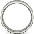 thumbnail image 2 of Titanium Brushed Black Enamel Grooved 7mm Flat Band (Size 10) Made In United States tb150-10, 2 of 5