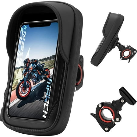 ROCKBROS Bicycle Phone Bag Waterproof Phone Mount for 6.2 inch Handlebar Adjustable Bike Cell Phone Mount