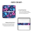 thumbnail image 5 of Lsque Blue Skull Flower Printed Tissue Box Cover Holder, Facial Paper Organizer Dispenser,Square with Bottom Belt, PVC Leather Decorative Organizer, 5 of 8