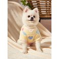 thumbnail image 3 of PETSIN Valentine's Day 1pc Light Blue Heart Printed Flannel Pet Sweatshirt Without Cap For Keeping Warm, 3 of 4
