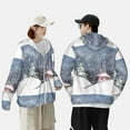thumbnail image 6 of Kll Winter Landscape Print Men'S Women’s Upf 50+ Sun Protection Outdoor Hoodie Jacket Long Sleeve Fishing Hiking Performance Shirt- Medium, 6 of 8