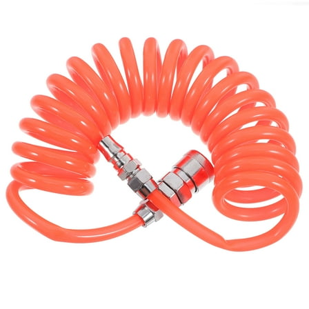 Greenadscape Red Coiled Air Hose 3m 8mm Inner 5mm Outer Diameter 1Set for Air Compressor and Pneumatic Tools