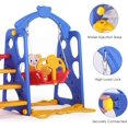 LAZY BUDDY 4 in 1 Kids Slide Swing Set HDPE Toddler Slide Play Climber Backyard Playground