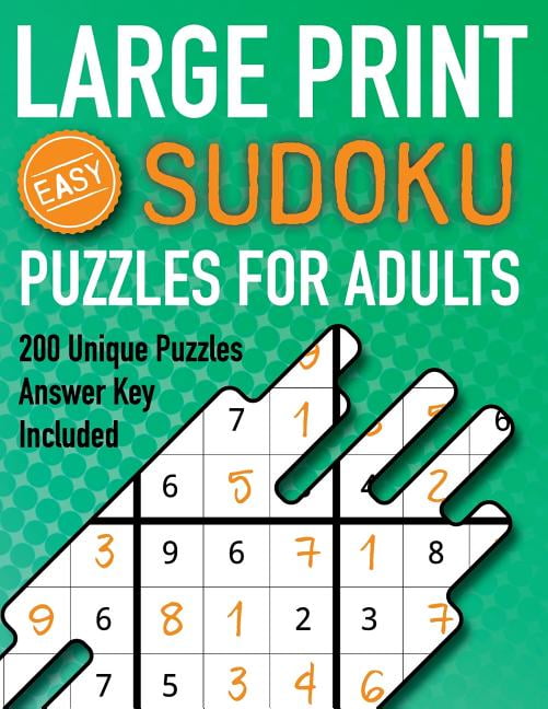 large print sudoku puzzles for adults easy 200 unique
