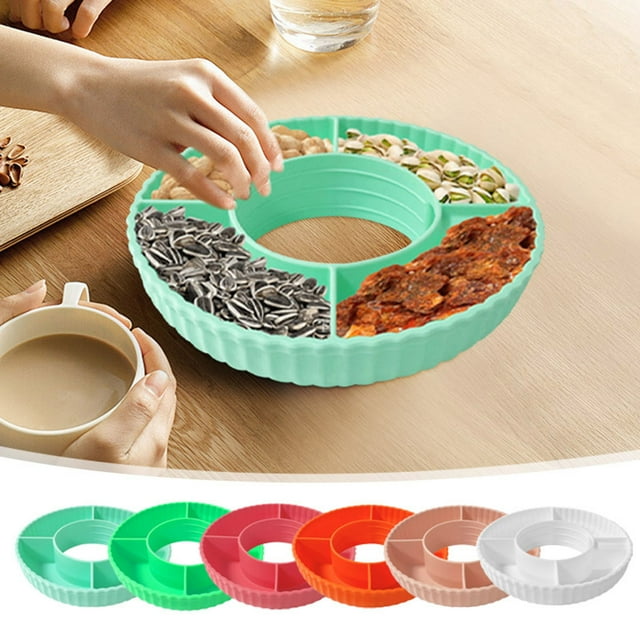 Vaidha Snack Plates Cup Fruit Split Plates Candy Combination Plates Snack Bowl