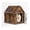 Rustic Brown, variant on Dog House Indoor for Small Dogs or Cats, Cozy Wooden Design, Small Indoor Bed House, with Air Vents and Elevated Floor Warm Dog Cave